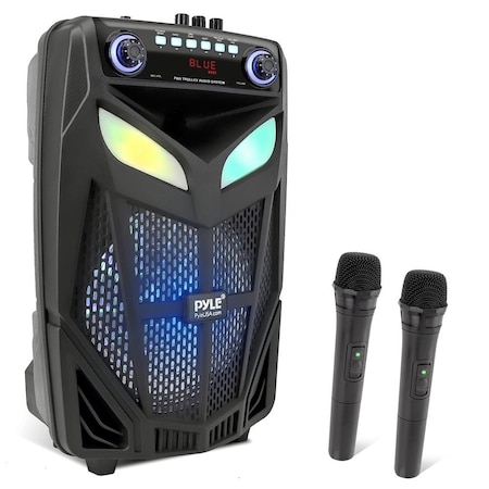 10’’ Bluetooth Portable PA Speaker - Portable PA & Karaoke Party Audio Speaker With Two Wireless Mic